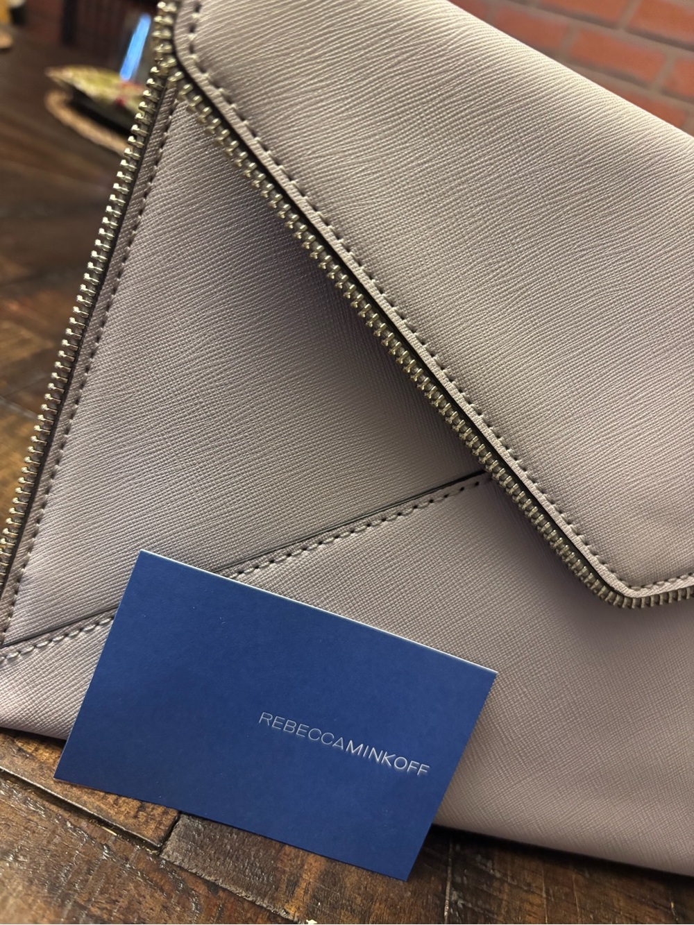 Rebecca Minkoff Leather Envelope Zippered Clutch 😎❤️
NWT